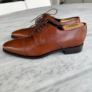 NEW Canali Calfskin Captoe Derby